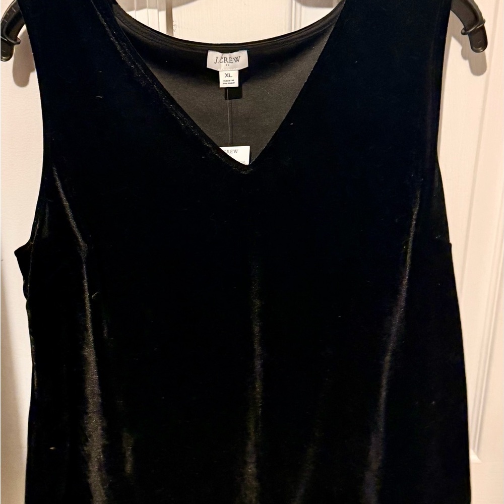J. Crew Women's Black Velvet Tank Top